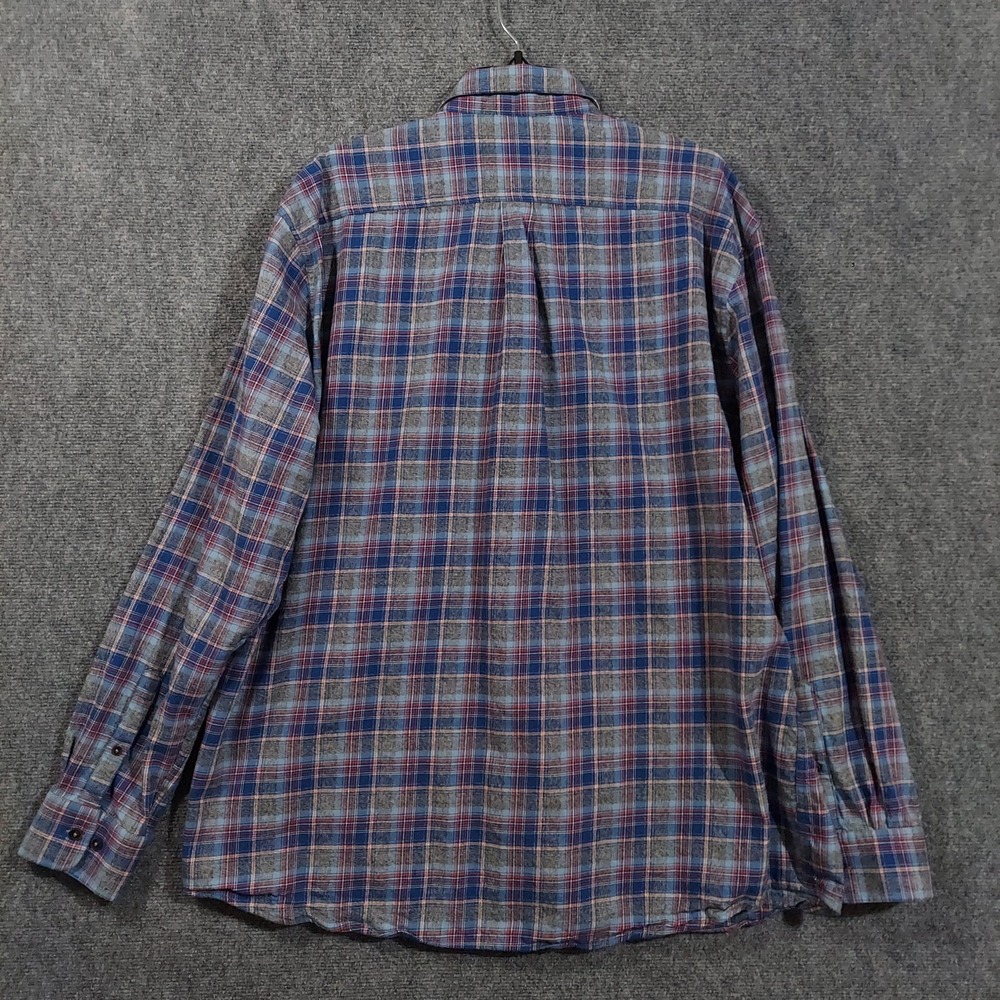 Johnnie-O Shirt Mens 2XL Blue Plaid Benedict Flannel Button Front Long Sleeve - Picture 3 of 12